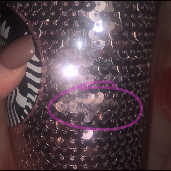 Starbucks Pink and White Sequin Iridescent Tumblers - Picture 3 of 7
